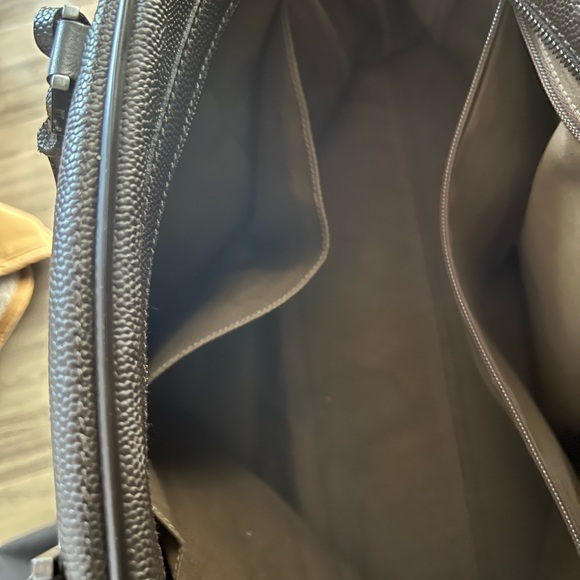 Dunhill Leather Canvas Men Shoulder Hand Boston Bag Brown - Picture 4 of 4